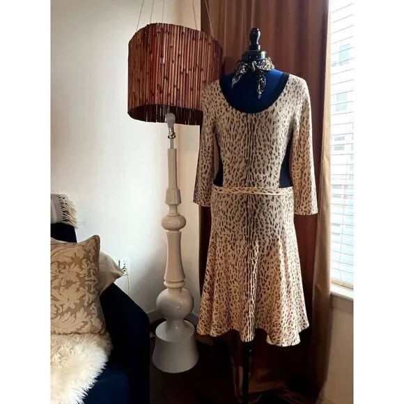 Rachael Ray | Dresses | Rachel Roy I Designer Animal Print Knit Dress I Sweater  Dress | Poshmark